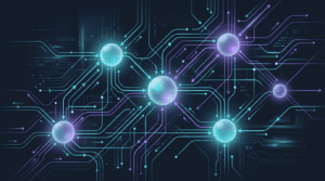 Abstract art suggesting AI workflows and intelligent automation